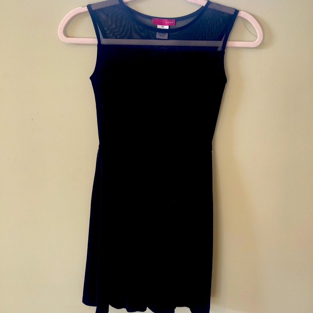 Beautiful girls black velvet dress